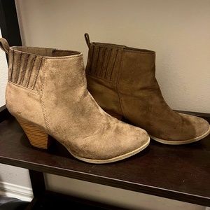 Tan Suede Booties